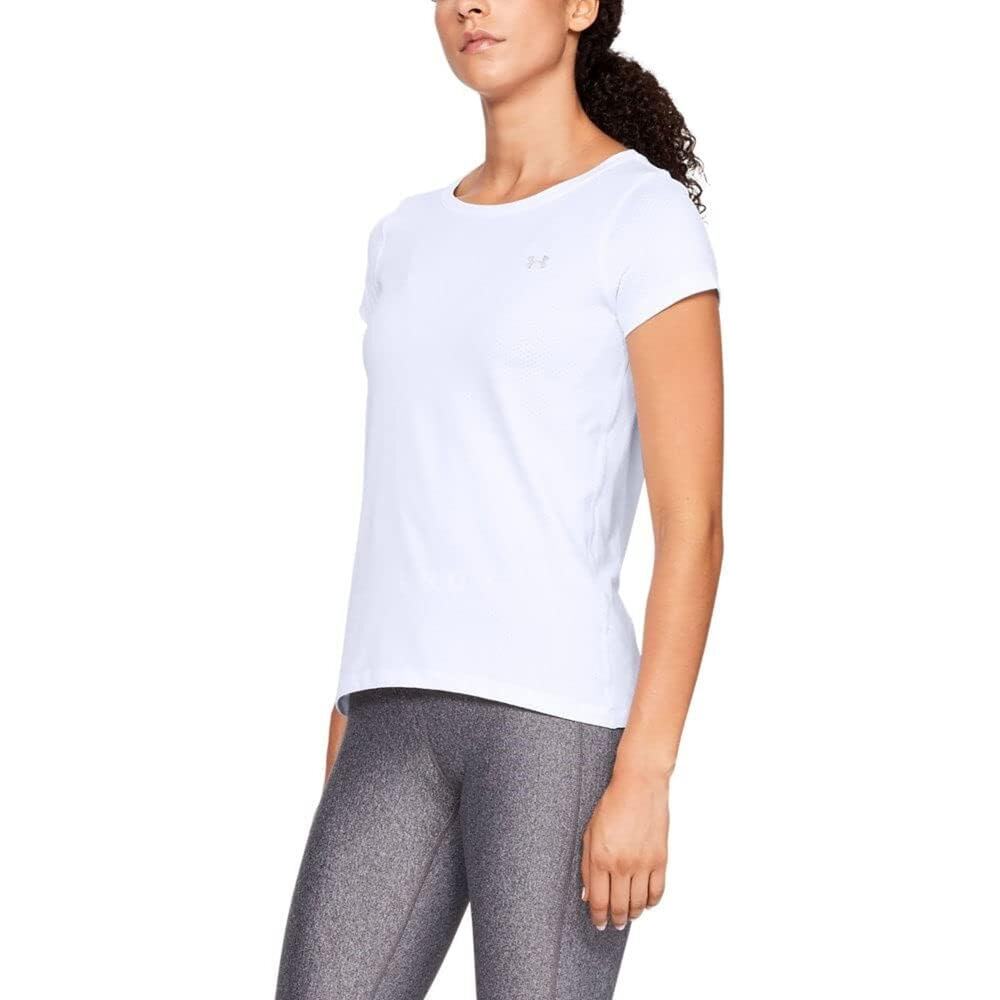 NWT! Under Armour Women's HeatGear Short Sleeve SM White